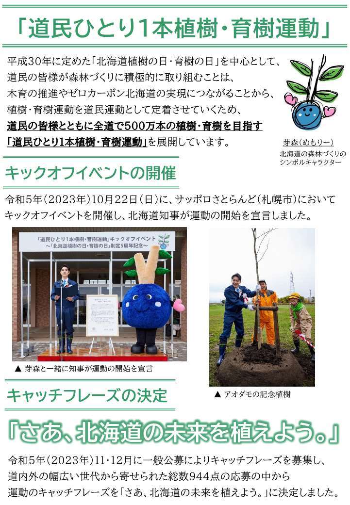 「道民ひとり1本植樹・育樹運動」