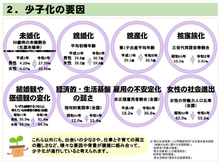 2.少子化の要因